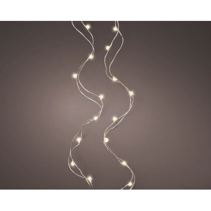 Guirlande lumineuse Decoris 60 micro LED blanc chaud 295cm