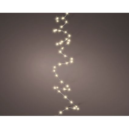 Guirlande lumineuse argentée 100 micro LED blanc chaud 159cm