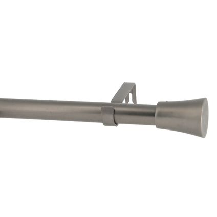 Tringle en métal D28/25 extensible 200cm / 360cm gun métal brossé