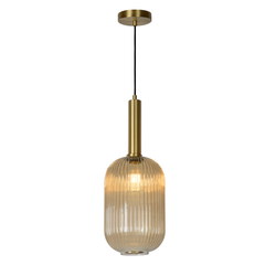 Praxis Lucide hanglamp Maloto amber ⌀20cm E27 aanbieding