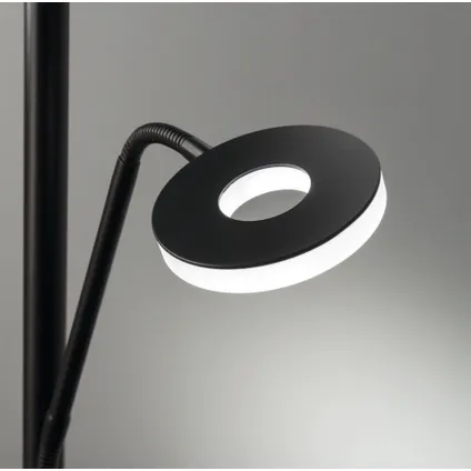 Fischer & Honsel vloerlamp LED Dent zwart 6W 30W 4