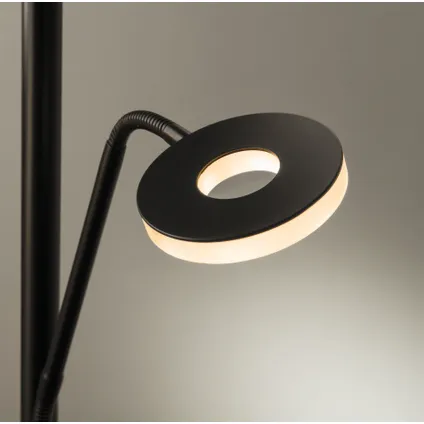 Fischer & Honsel vloerlamp LED Dent zwart 6W 30W 6