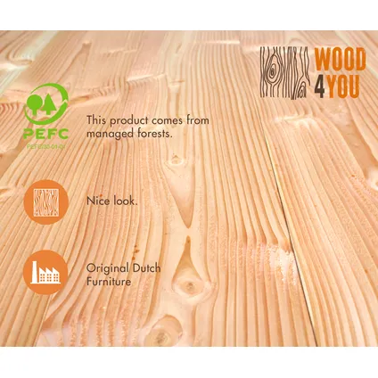 Wood4you - Tuinbank - Nick Douglas met kussen - 130Lx43Hx38D cm 5
