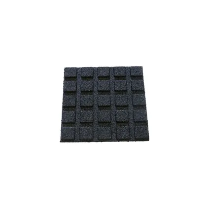 Decor rubber tegel zwart 40x40x2,5cm 2