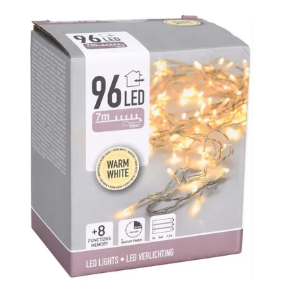 Éclairage LED 96 LED - blanc chaud - 7 mètres 3