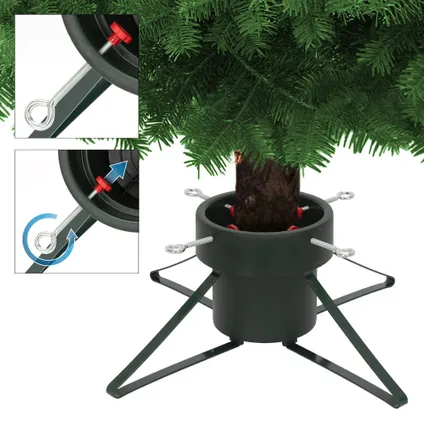 Support pour sapin de Noël base d'arbre plastique/métal réservoir 2L 32x32x19 cm 5