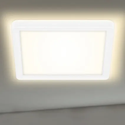 Briloner plafondlamp Slim met halo-effect wit 19cm 12W 3