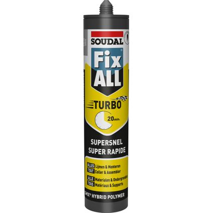 Mastic colle Soudal Fix All Turbo gris 290ml