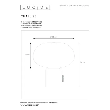 Lucide tafellamp Charlize zwart marmer ⌀23cm E27 6