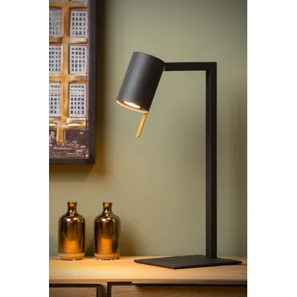 Lampe de table Lucide Lesley noire GU11 4