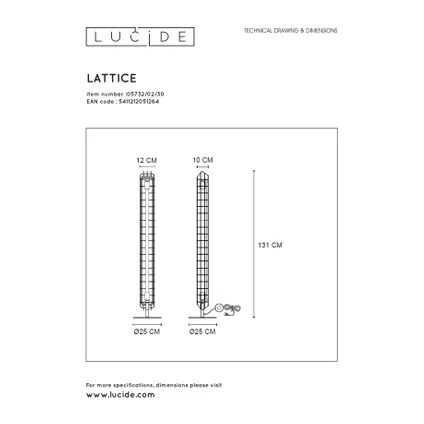 Lucide vloerlamp Lattice zwart E27 9