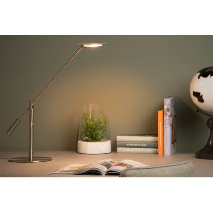 Lampe de bureau LED Lucide Anselmo chrome 9W 10