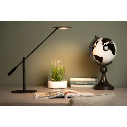 Lampe de bureau LED Lucide Anselmo noire 9W 10
