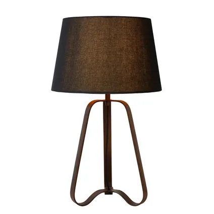 Lampe de table Lucide Capucino rouille/brun E27