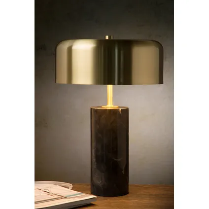 Lampe de table Lucide Mirasol noir Ø25cm 3xG9 3