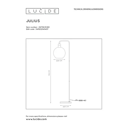 Lucide vloerlamp Julius fumé E27 8