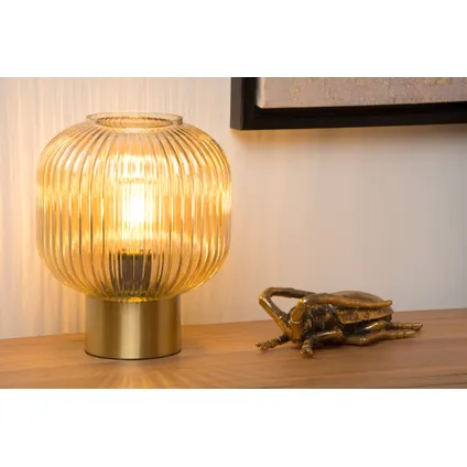 Lucide tafellamp Maloto amber ⌀20cm E27 2