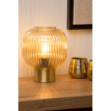 Lucide tafellamp Maloto amber ⌀20cm E27 3