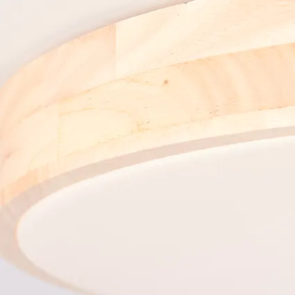 Plafonnier Brilliant Slimline bois blanc ⌀49cm 60W 4