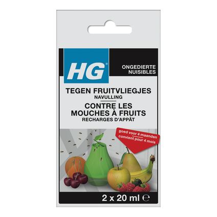Piège mouches à fruits rechargeable HG X 2x20ml