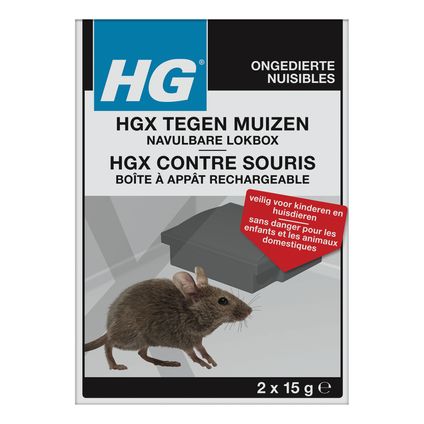 Boîte à appât rechargeable anti-souris HG X