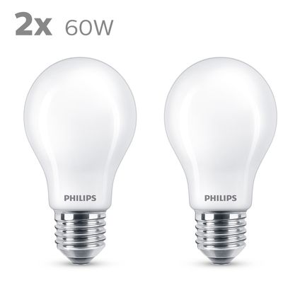 Ampoule LED Philips blanc chaud E27 7W 2 pièces