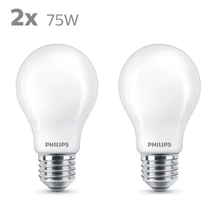 Weglaten web Mentor Philips ledlamp warm wit E27 8,5W 2 stuks