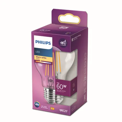 Philips ledlamp A60 E27 7W 4