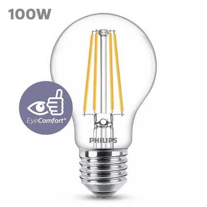 Ampoule LED Philips A60 blanc chaud E27 10,5W