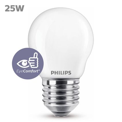 Ampoule LED sphérique Philips blanc froid E27 2,2W
