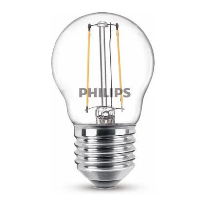 Ampoule boule LED Philips E27 2W 3