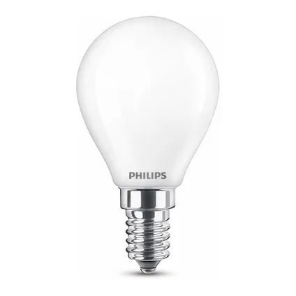 Ampoule LED sphérique Philips blanc chaud E14 6,5W 4
