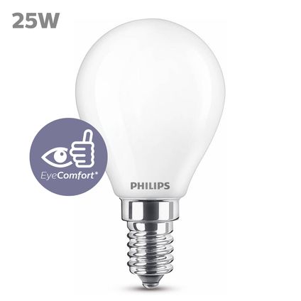 Ampoule LED sphérique Philips blanc froid E14 2,2W