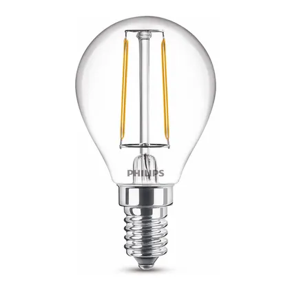 Ampoule boule LED Philips E14 2W 3