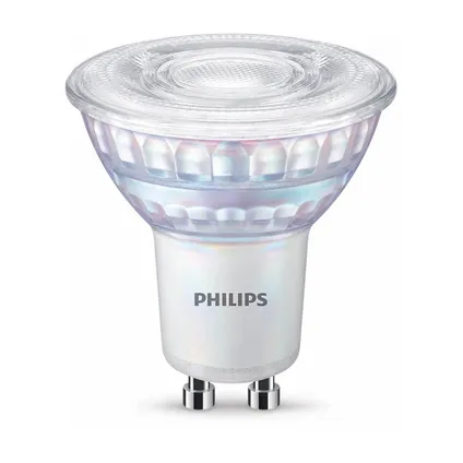 Spot LED Philips blanc chaud gradable GU10 4,7W 3 pièces 3