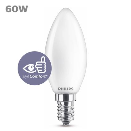 Ampoule LED bougie Philips blanc chaud E14 6,5W