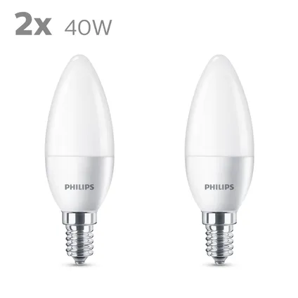 Philips ledlamp kaars warm wit E14 5,5W 2 stuks 2