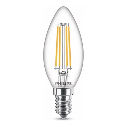 Ampoule LED bougie Philips blanc chaud E14 6,5W 4