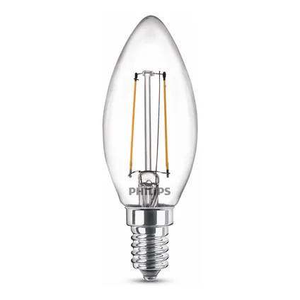 Ampoule LED bougie Philips blanc chaud E14 2W 2 pièces 3