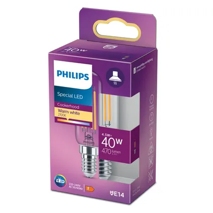 Ampoule LED à incandescence Philips blanc chaud E14 4,5W