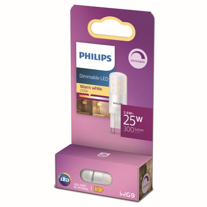 Philips ledlamp capsule warm wit G9 2,6W