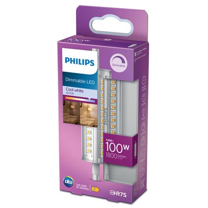 Ampoule LED crayon Philips blanc froid R7S 14W