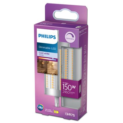 Ampoule LED crayon Philips blanc froid R7S 17,5W
