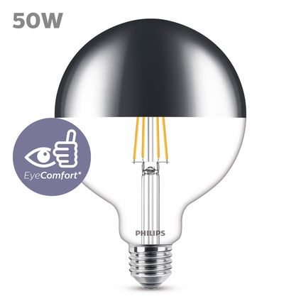 Philips ledlamp globe kopspiegel warm wit E27 7,2W