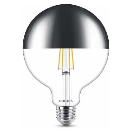 Philips ledlamp globe kopspiegel warm wit E27 7,2W 3