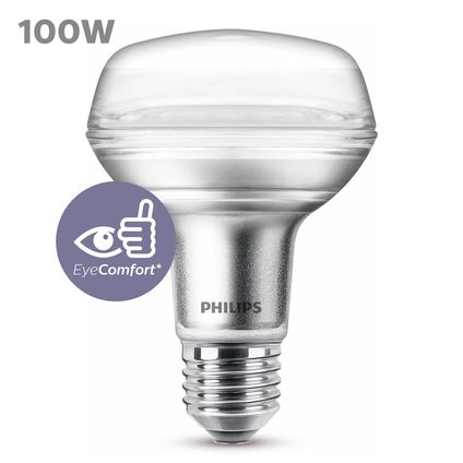Réflecteur LED Philips blanc chaud E27 8W