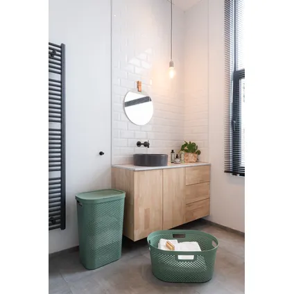 Curver wasmand Infinity dots groen 60L - 100% recycled 3
