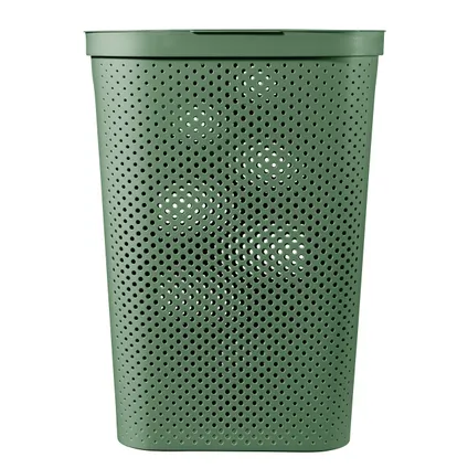 Curver wasmand Infinity dots groen 60L - 100% recycled 4