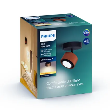 Philips spot LED Ferano koper 4,3W 3