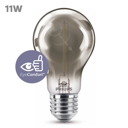 Lampe LED Philips noire blanc chaud E27 2,3W